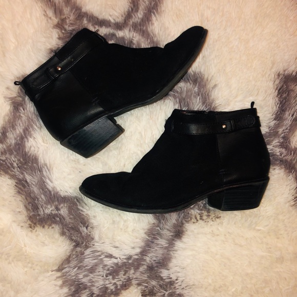 Black suede top booties - Picture 4 of 8